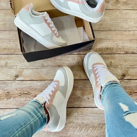 Tênis Feminino Branco Casual Cano Baixo Tenis Original Academia Adulto Confortável Dia a Dia Lançamento Tradicional