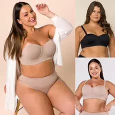 Sutiã Tomara que Caia Com Bojo Reforçado Plus Size Alta Sustentação + Alças Removíveis Multiuso