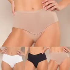 Calcinha Modeladora Plus Over Size Cintura Alta Camada Dupla Esconde Barriguinha Confortável