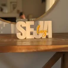 Placa Decorativa Cristã Seja Luz 3D | Mensagem de Fé Evangélica | Sala Quarto Escritório