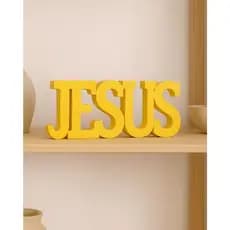 Placa Decorativa JESUS I Fé e Inspiração I Decoração para casa I Placa Escrita JESUS