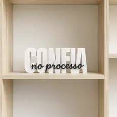 Placa Decorativa 3D Confia no Processo | Decoração para Sala, Quarto e Escritório | Presente Motivacional