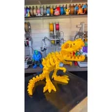 Dinossauro T-Rex Articulado Gigante 90cm Impresso em 3D Decoração Geek Colecionável