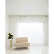 Cortina Paola Em Tecido Transparente Voil 12 x 3,00 - Para Quarto/Sala e Escritório