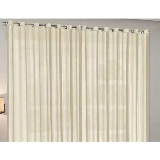 Cortina Babi em Tecido Voil Palha 6 x 2,20 - Para Quarto/Sala e Escritório - Envio Imediato