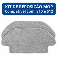Kit Panos Mop para Robô Aspirador Compatível com S10 S12 Mop P Pro 2S Microfibra