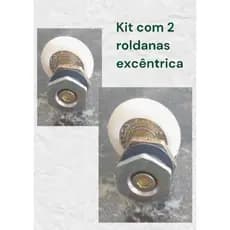 Kit 02 Roldana Excêntrica Rodizio Para Box De Vidro, Porta E Janela Vidro 8mm Rodinha Com Rolamento