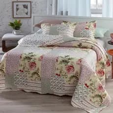 Cobre Leito Casal Dupla Face 3 Peças com Fronhas Estampas Sortidas Decoração