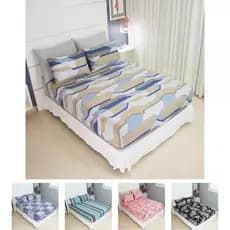 Kit 3 peças lençol casal \ Estampas varíadas \ Com elástico