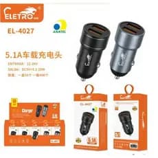 kit 10 Carregador Veicular Turbo Usb 2 Entradas le-507/AL-C080 funte/el-4027