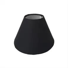 Cúpula de Abajur 8x20x13 Pantalha Tecido Linho Preto Luminária Base Soquete E27 Mesa Escritório Sala