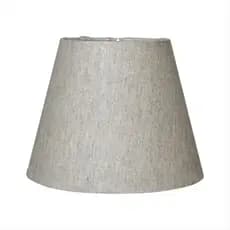 Cúpula Abajur Cone 12x20x15cm Encaixe 3cm Pantalha Tecido Linho Cor Cinza Decoração Casa Luz Luxo