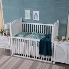 Lençol com Elástico e Fronha 40x30 para Berço e Mini Cama Estampado Antialérgico - Jogo 2 Peças
