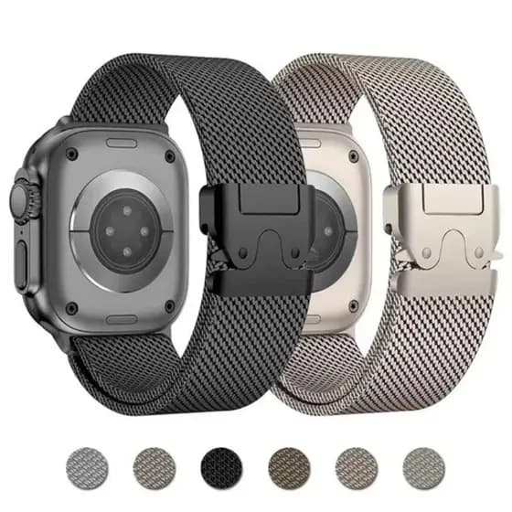 Pulseira Milanese de titanio para apple watch smartwatch  Pulseira metal Titanium 38/40mm 42/44mm