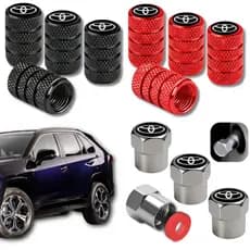 4 Tampas De Válvula Toyota Bico Pneus Metal Universal Automotivos