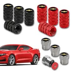 4 Tampas De Válvula CHEVROLET Bico Pneus Metal Universal Automotivos