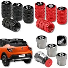 4 Tampas De Válvula Renault Bico Pneus Metal Universal Automotivos