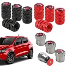 4 Tampas De Válvula FIAT Bico Pneu Metal Universal Automotivo
