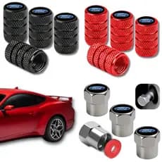 4 Tampas De Válvula Ford Bico Pneus Metal Universal Automotivos