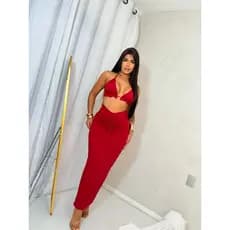 Vestido Longo Feminino com Tecido Suplex Premium de Alta Qualidade Conjunto Amarração Frontal Efeito Sereia