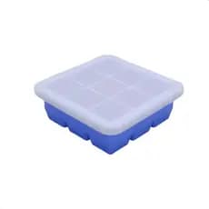 Forma de Silicone Para Gelo 9 Cavidades Formato Quadrado Com Tampa Ideal Para Drinks Bebidas Caipirinha Fácil Retirada