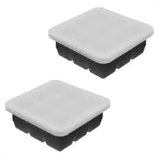 Kit 2 Formas 9 Cubos de Silicone Flexível Ideal Para Gelo Sobremesas Molde Chocolates Utensilio Cozinha Tampa Livre BPA