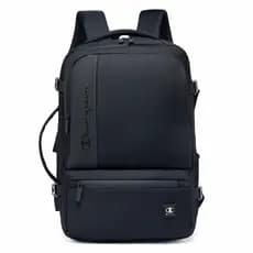 Mochila Champion Original Preta Executiva Masculina Grande Quandrada