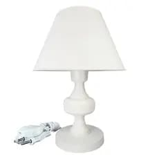 Abajur Infantil Luminária Quarto Bebê Menina Menino Decorativo - Cor Branco Moderno e Seguro