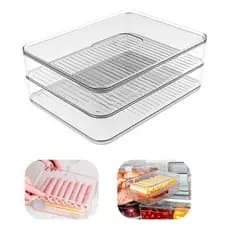 Porta Frios Duplo Transparente Organizador Linha Clear Fresh Ou