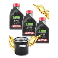 Kit Troca Oleo Motul 5100 15w50 3l + Filtro Xj6 Yamaha