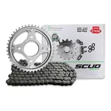 kit relação cb 250 twister 2016 e/d scud corrente com retentor transmissão