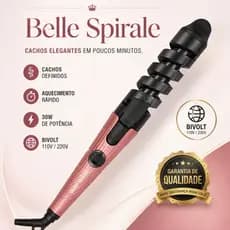 Modelador de Cachos Babyliss Espiral Bivolt 30W Aquecimento Rápido Cachos Definidos Belle Spirale