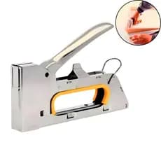 🔩 Grampeador Manual Tipo Pistola Tapeceiro Profissional em Aço Para Madeira, Couro e Artesanato