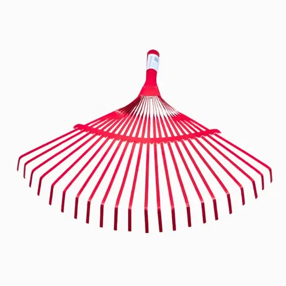 Vassoura Metálica para Jardim 22 Dentes Rastelo para Grama e Folhas Limpeza Externa Profissional