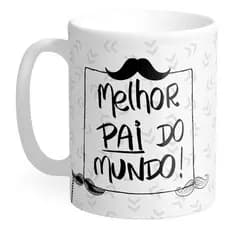 Caneca Pai Meu Herói Porcelana Presente Dia dos Pais Presente Criativo