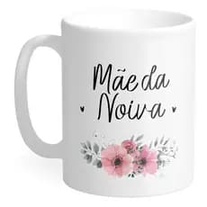 Caneca Casamento Mãe da Noiva Mãe do Noivo  Porcelana Personalizada com o nome do Casal