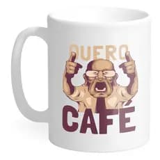 Caneca Porcelana Véio do Café Eu quero Café Personalizada com Nome Presente Criativo