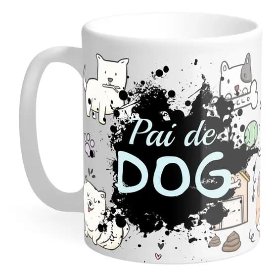 Caneca Pai de Dog Mãe de Dog Personalizada com Nome Pai de Pet Mãe de Pet