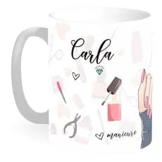 Caneca Personalizada Profissão Manicure Com Nome
