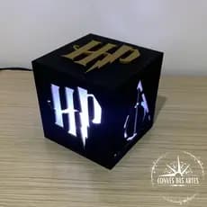 Luminária de mesa Personalizada Harry Potter /HP/Hogwarts/Led/Abajur de mesa/Decoração/Geek