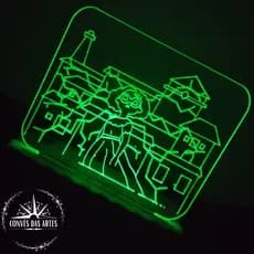 Luminária Personalizada Encanto/Led/Teatro/Luminária de Mesa/Infantil/Decoração/Iluminação/Madrigal/Maribel