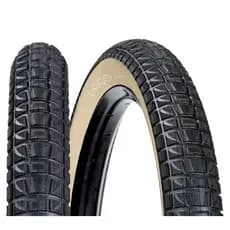 2 Pneu 20x2.25 Paco Rider Preto com Faixa Bege Aro 20 BMX Cross Pump Track