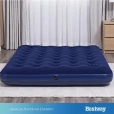 Colchão Inflável Casal Com Inflador Acoplado Camping Bestway fácil e pratico