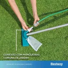 Kit Limpeza Piscina 2 Em 1 + Aspirador + Peneira + Cabo 2,03