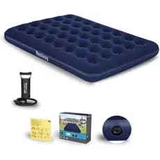 Colchão Inflável Suporta 300kg Casal Camping Praia + Bomba de Ar Manual Bestway