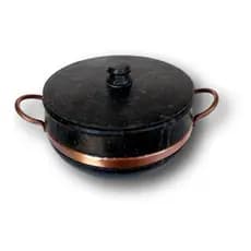 Panela Pedra Curada 2400ml  Alça De Cobre