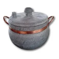 Panela  De Pedra Com Pressão É Alça De Cobre 6 litros