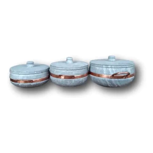 Panelinhas De Pedra Com Alça De Cobre