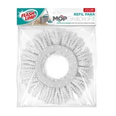 Refil Para Mop Giratório Fit Microfibra Limpeza Geral Lavável Chão Flashlimp