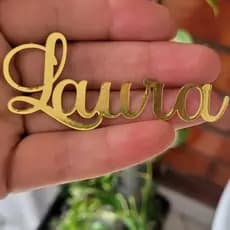 30 apliques personalizados com nome dourado | Aplique de nome